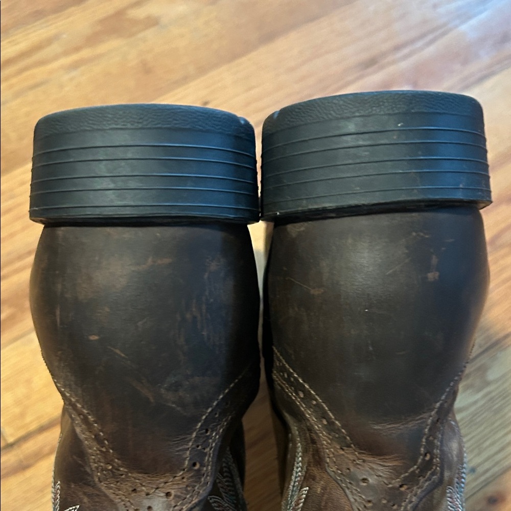 Ariat Brown Western Leather Cowboy Boots - Picture 5 of 12